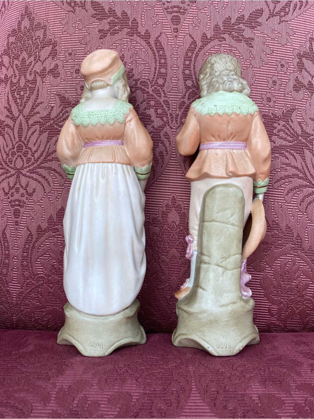 Antique 19th century German hand-painted bisque porcelain figurines numbered - Picture 4 of 6